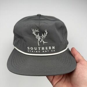 Southern String Hat Co Hat Cap Snap Back One Size Gray Deer Hunting Mens